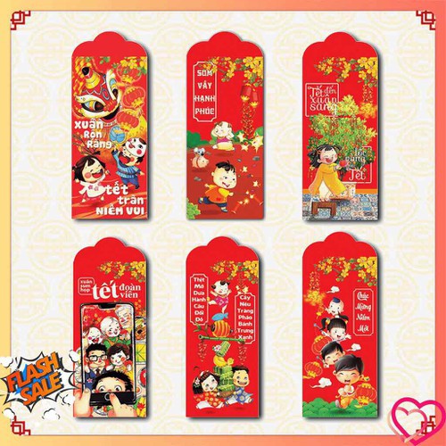 [MẪU MỚI] Bộ 10 Bao Lì Xì Hot Trend 2021 - Tết An Khang Collection