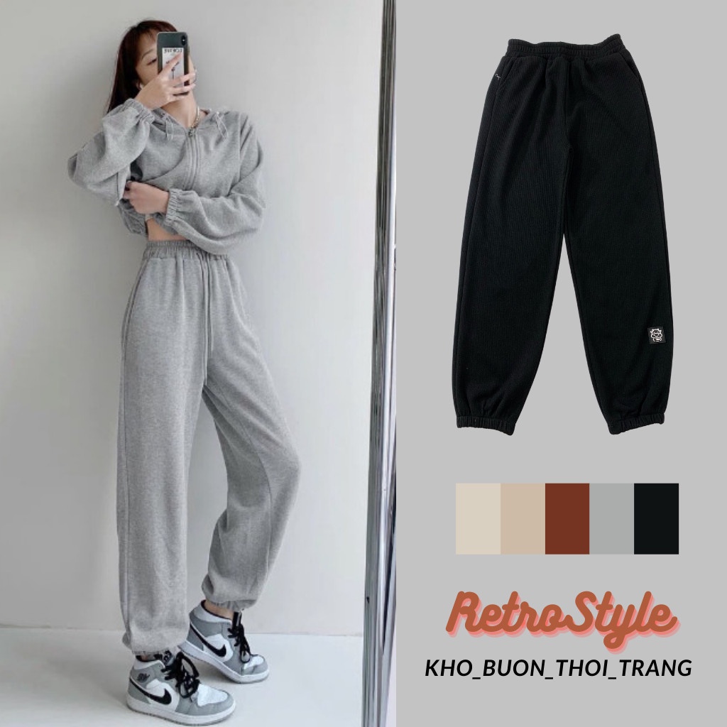 Quần Jogger Basic Chất Len Tăm 2434