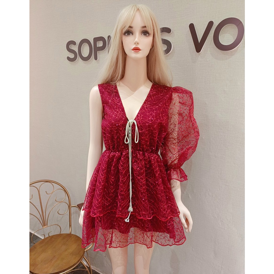 Váy đầm hotgirl đi tiệc party sự kiện sexy dáng xòe 1 một tay độc lạ chất chơi