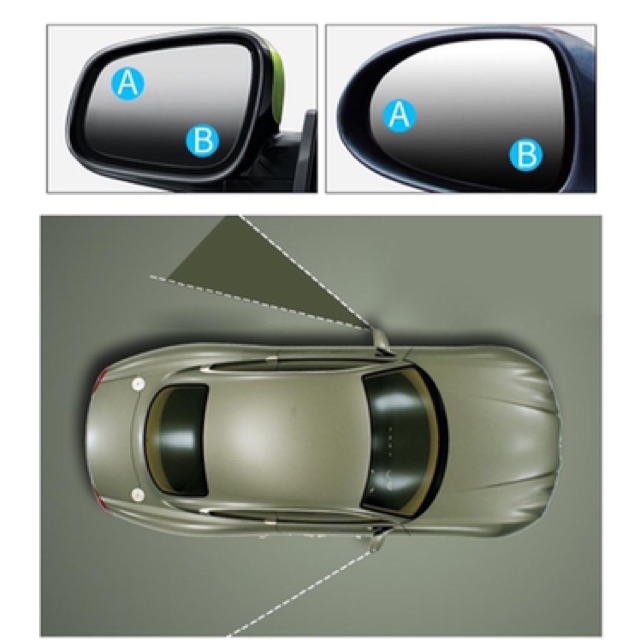 Bộ 2 gương cầu lồi 360 độ gắn ô tô xe máy xoá điểm mù  - Khải Huy Scar