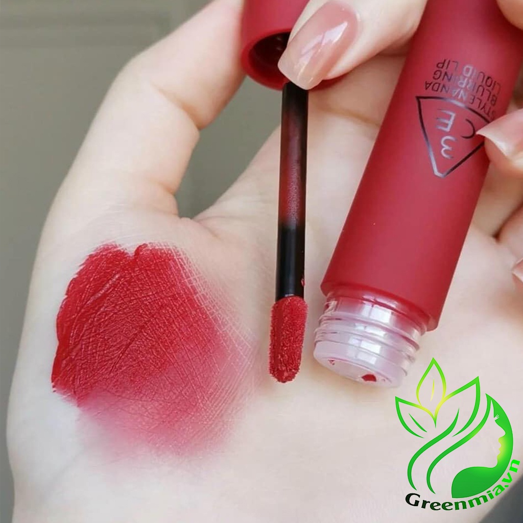 Son Kem Tint 3CE Blurring Liquid Lip Claret – Màu Đỏ Anh Đào Đậm Tôn Da Quyến Rũ
