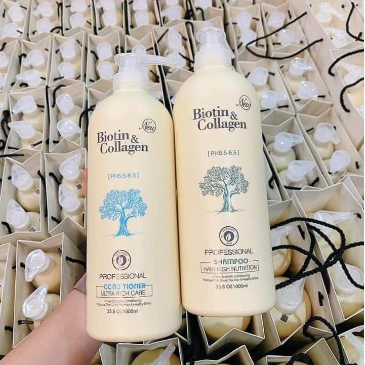 Dầu gội xả BIOTIN collagent thơm lâu gúp mượt tóc ngăn tóc chẻ ngọn 150ML