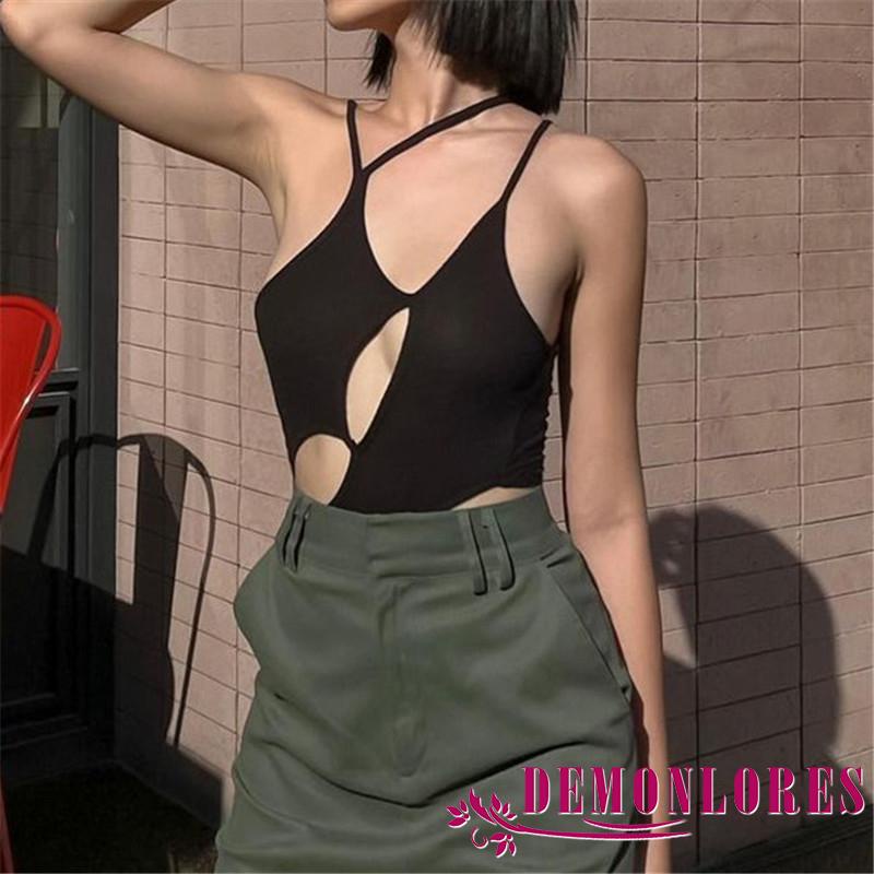 Áo liền quần hai dây hở lưng màu sắc thời trang dành cho nữ