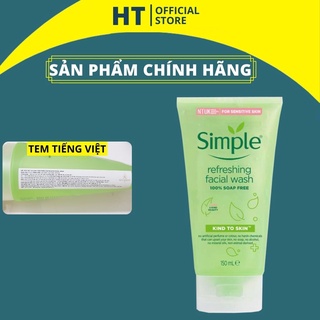 Sữa Rửa Mặt Simple Refreshing Facial Wash Gel 150ml - Hoàng Thanh Cosmetics