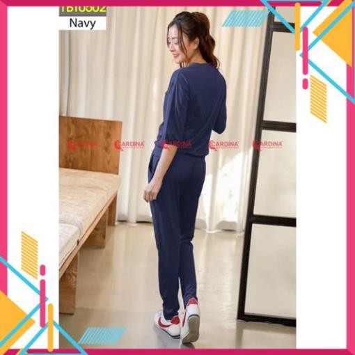 Đồ bộ nữ CARDINA quần dài tay lỡ bộ chun chất cotton cao cấp