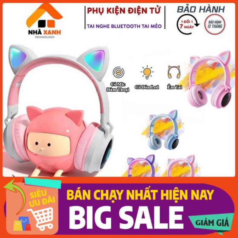 ♥️FREESHIP♥️ Tai Nghe Headphone Tai Mèo Bluetooth  Cute, Có Míc Đàm Thoại , Âm Thanh Cực Hay, Bảo Hành 12 Tháng | BigBuy360 - bigbuy360.vn