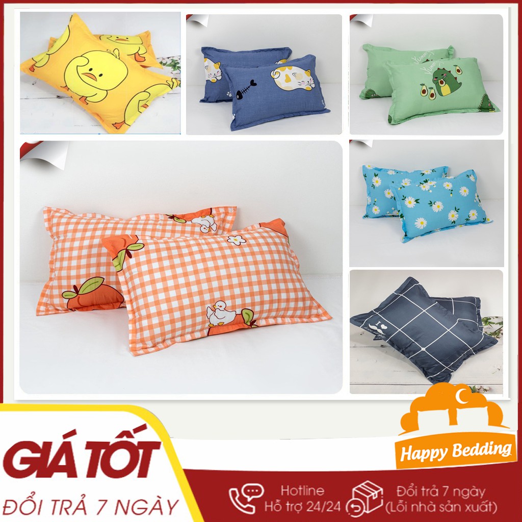 Vỏ Gối Nằm Cotton Poly Có Khóa Kéo - Happy Bedding | WebRaoVat - webraovat.net.vn