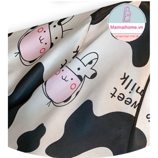 ĐỒ NGỦ BỘ BÒ SỮA LỤA SATIN [MAIMAIHOME]