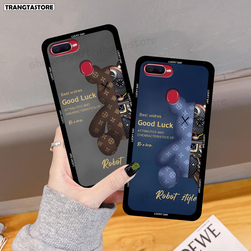 Ốp Oppo A5s / A7 / F9 / A12 in hình gấu Bearbrick,Mountain,xanh,đen,đỏ giá rẻ