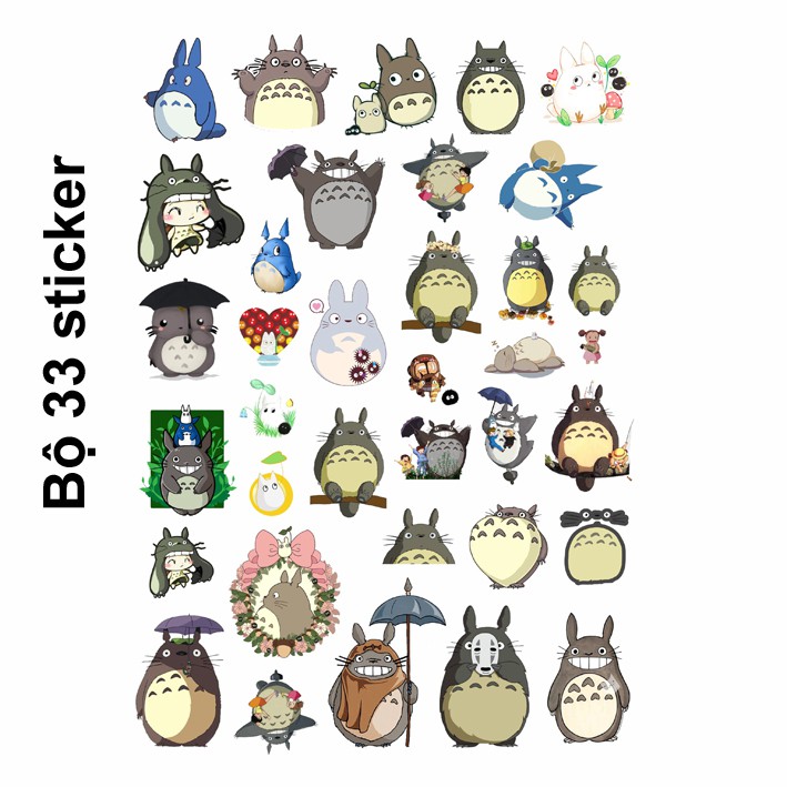 Sticker/ Hình dán anime TOTORO (random)