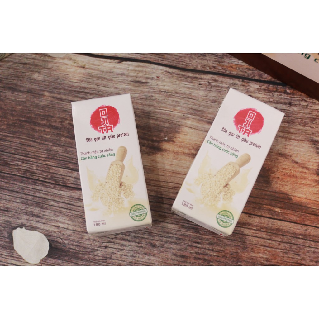 Thùng 30 hộp Sữa gạo lứt giàu protein Ojita 180ml