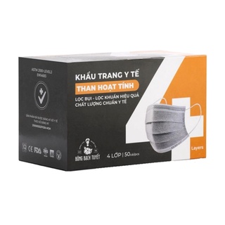 Khẩu trang than hoạt tính kháng khuẩn Bông Bạch Tuyết