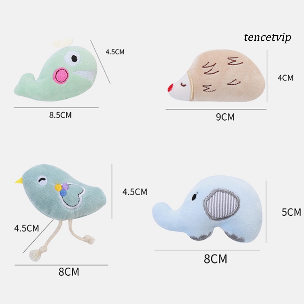 Đồ chơi gặm hình thú hoạt hình nhồi bông dễ thương cho thú cưng