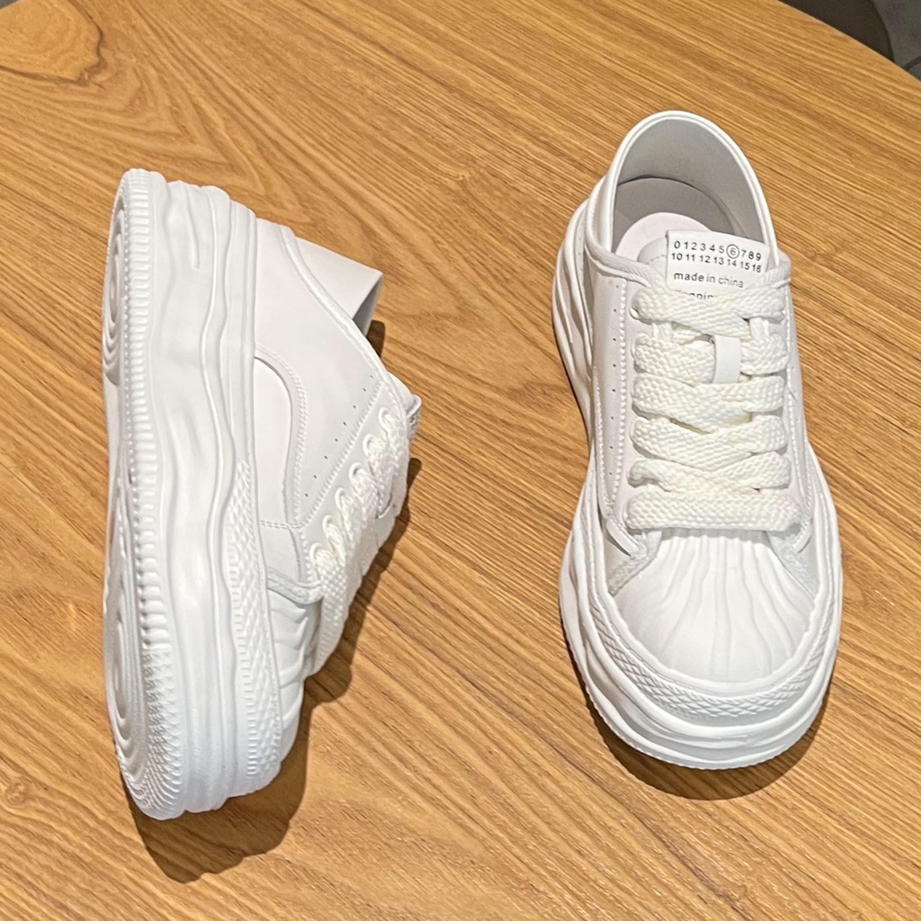 💘 Giày Thể Thao Trắng Đế Dày Phong Cách Hàn Quốc 💘  Đế Mềm Thiết Kế Mới Đơn Giản Thời Trang