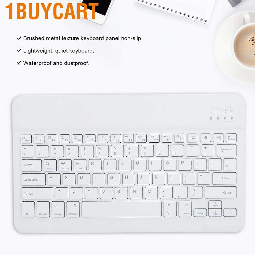 1buycart Bàn Phím Bluetooth Không Dây Siêu Mỏng 12.9 Inch Cho Máy Tính Bảng / Điện Thoại