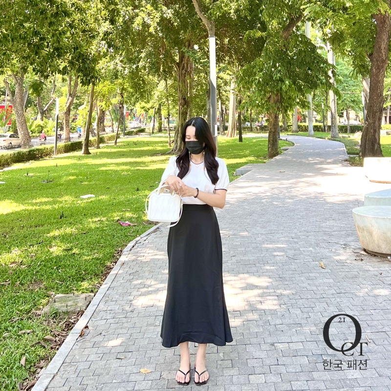 Chân váy đuôi cá dáng dài công sở - phong cách ulzzang Hàn Quốc [Ảnh cận chất và do shop tự chụp]