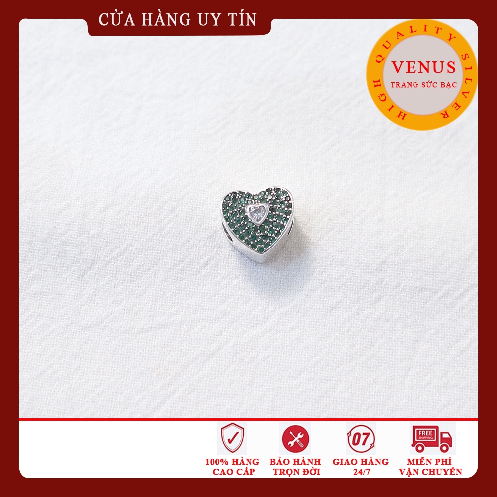[Charm bạc 925 cao cấp] Charm trái tim in hình thành viên trong gia đình- Mã sản phẩm VENUSFML