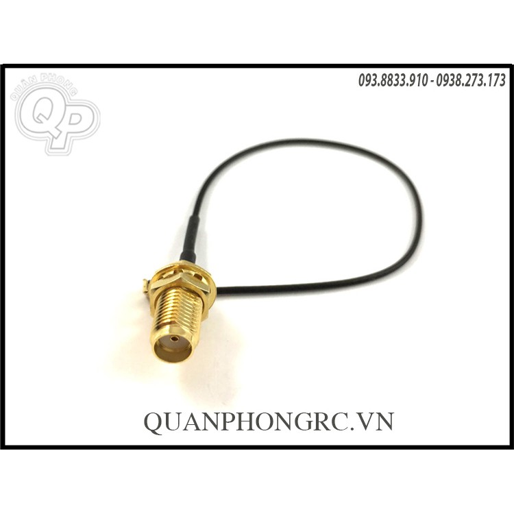 Cáp IPEX 2.4gh 1 to RP-SMA-K Antenna Pigtail Cable 10cm (có kim)