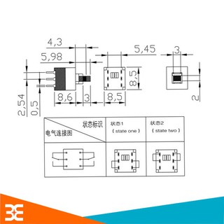Nút Nhấn 6 Chân Không Giữ Trạng Thái (1 Nút)