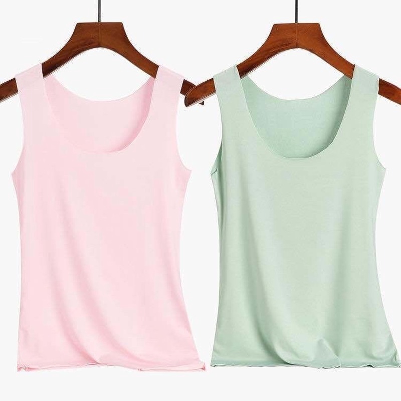 Áo tank Top Không Đường May Vải Lụa Mát Thời Trang Cao Cấp Cho Nữ