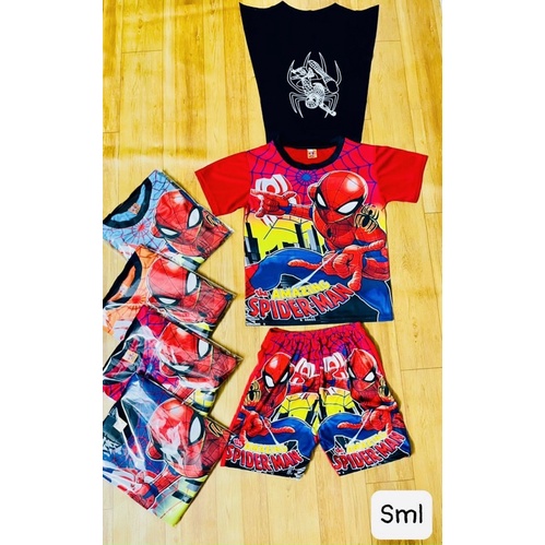 Đồ bộ siêu nhân cho bé trai vải 3d thái mát lạnh, bộ đồ siêu nhân có tà kèm mặt nạ cho bé