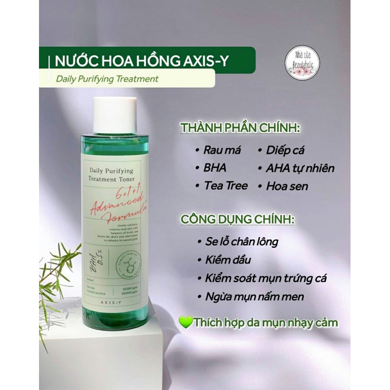 Toner da dầu mụn AXIS-Y DAILY PURIFYING TREATMENT