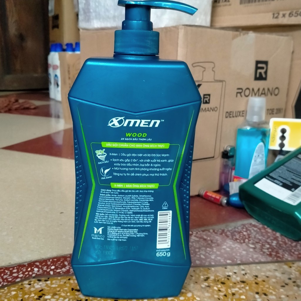 dầu gội đầu nước hoa xmen chai 650ml /900ml ( Tặng chai tắm or gội 150ml)