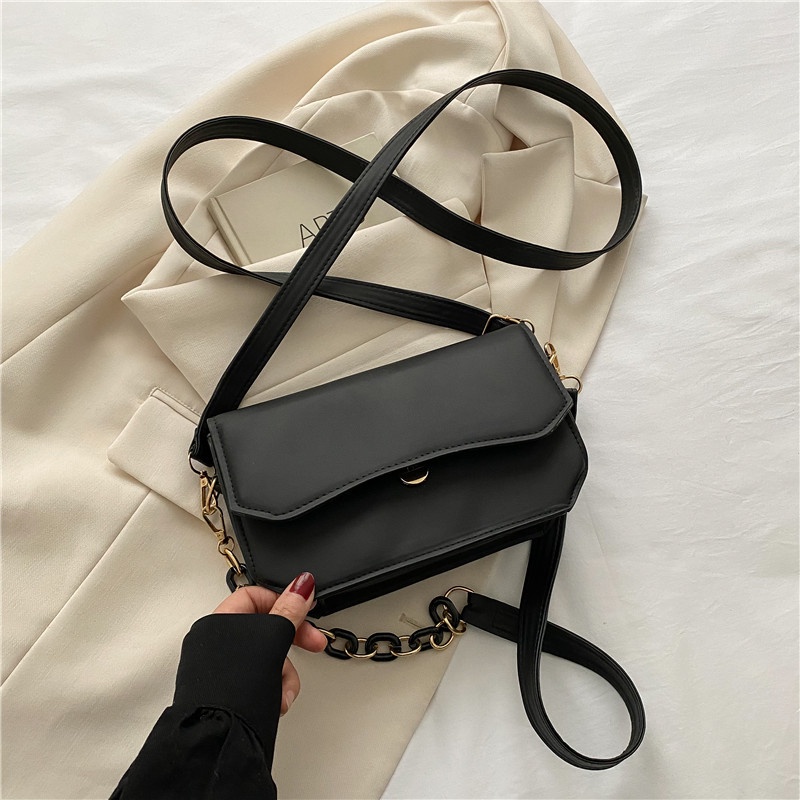 Túi Đeo Vai Hình Vuông Cỡ Nhỏ Phối Dây Xích Thiết Kế Đơn Giản Thời Trang Mùa Hè 2022