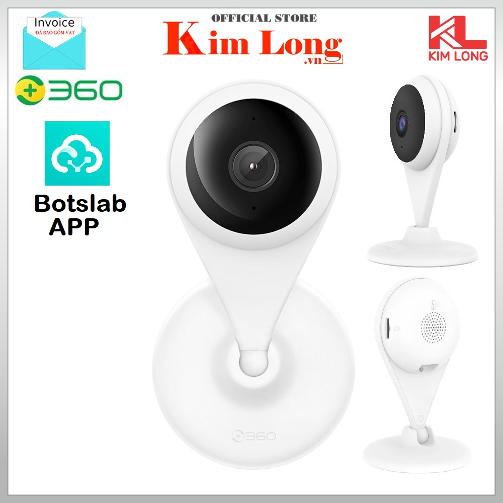 Camera quan sát Qihoo 360  AC1C Pro 2K 1296P Ai Smart camera [App Botslab] I Qihoo 360 AC1C - Hàng chính hãng