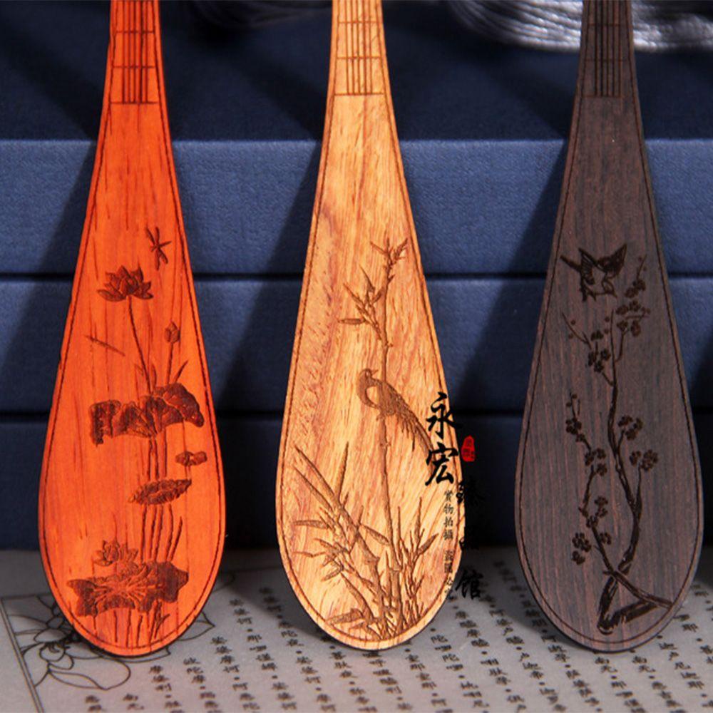 Kẹp Sách Bằng Tre Phối Tua Rua Phong Cách Retro