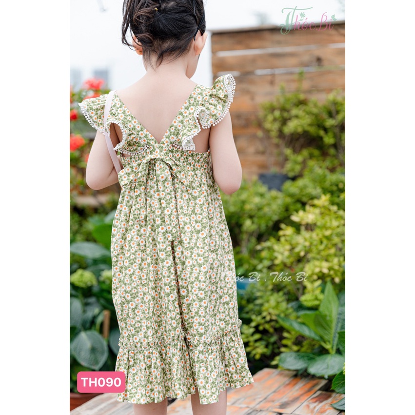 Váy Bé Gái Thô Cotton, Đầm Bé Gái Dáng Maxi Mềm Mát Size 1 Đến 10 Tuổi