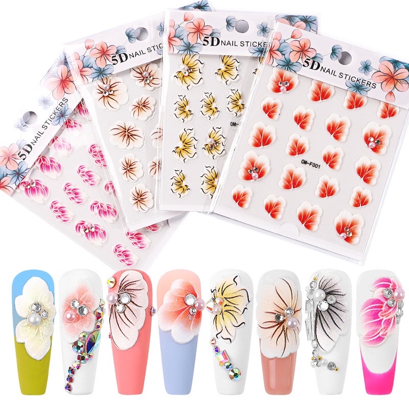 Miếng dán hoa nổi 5D - Ann933233