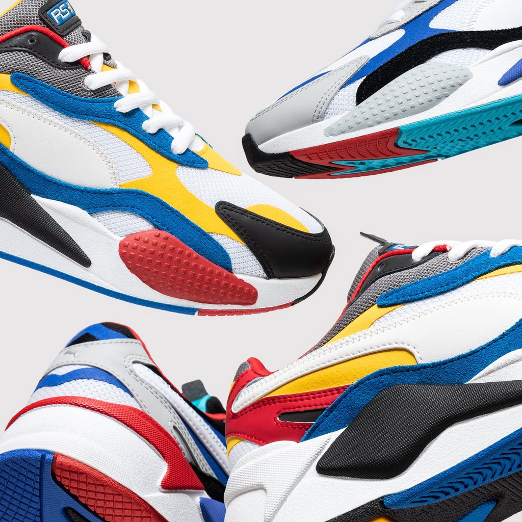 Giày Puma RS-X3 Multicolor Chính HãngGiày Thể Thao Puma RSX White Blue Red [37157005 - 371570 04] Simple Sneaker