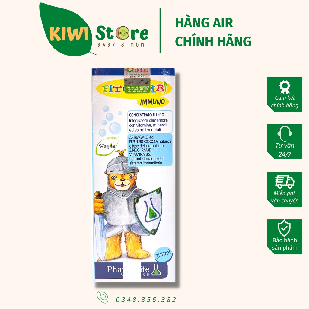 Siro thảo dược Fitobimbi Immuno nhập khẩu từ Ý hỗ trợ tăng hệ miễn dịch- tăng đề kháng cho bé (Date 2/2024)