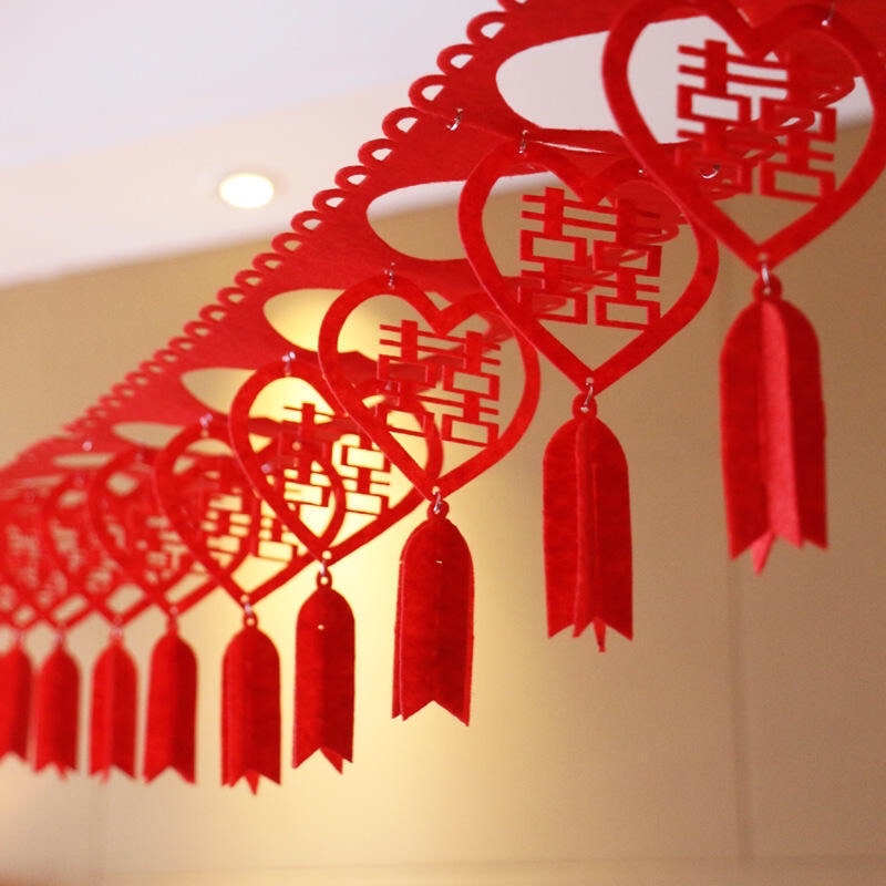 DÂY TREO SONG HỶ TRANG TRÍ ĐÁM CƯỚI