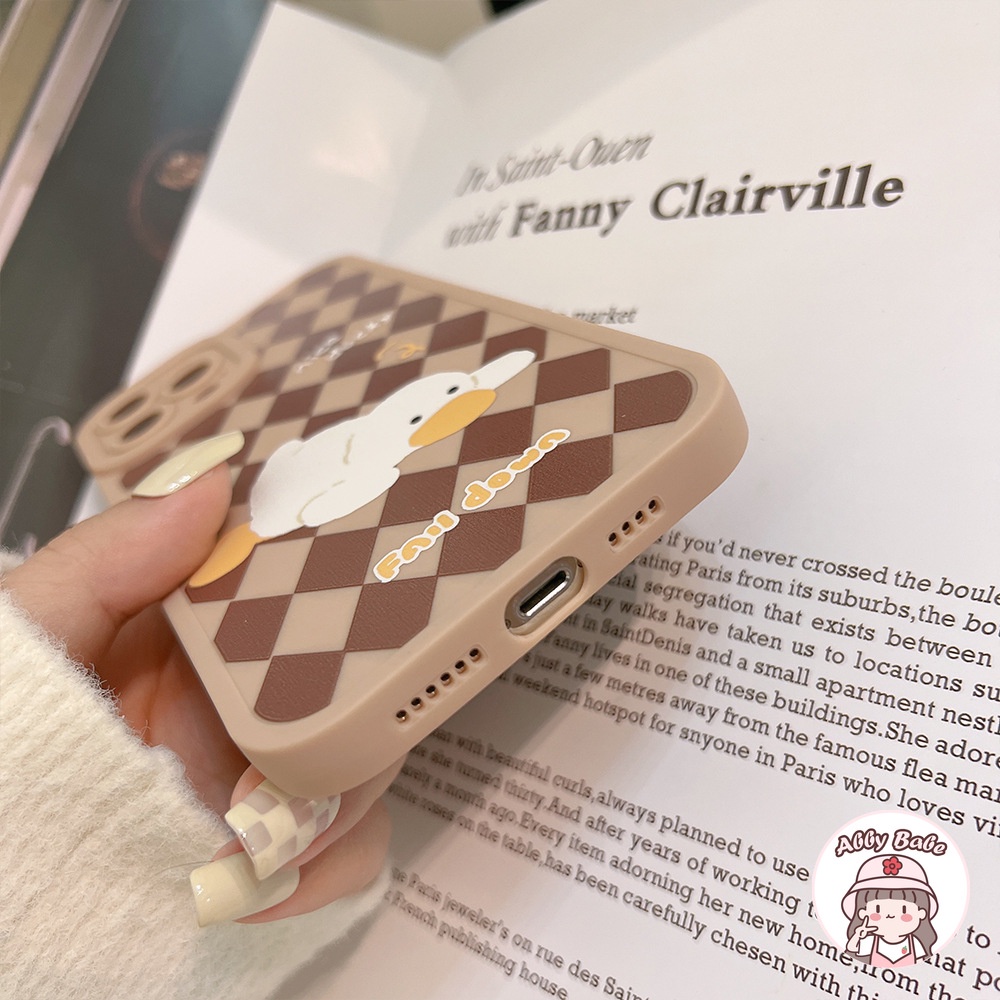 Ốp Điện Thoại TPU Dẻo Màu Tương Phản Họa Tiết Chú Vịt Dễ Thương Chống Sốc Cho IP 13 12 11 Pro Max XR 8 7 Plus