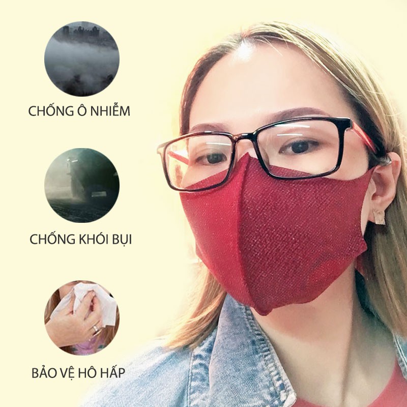 Khẩu Trang Vải 3D Mask Người Lớn, Chống Khói Bụi Ô Nhiễm, Có Thể Giặt Và Tái Sử Dụng Nhiều - Mua Nhiều Giá Rẻ Tận Xưởng