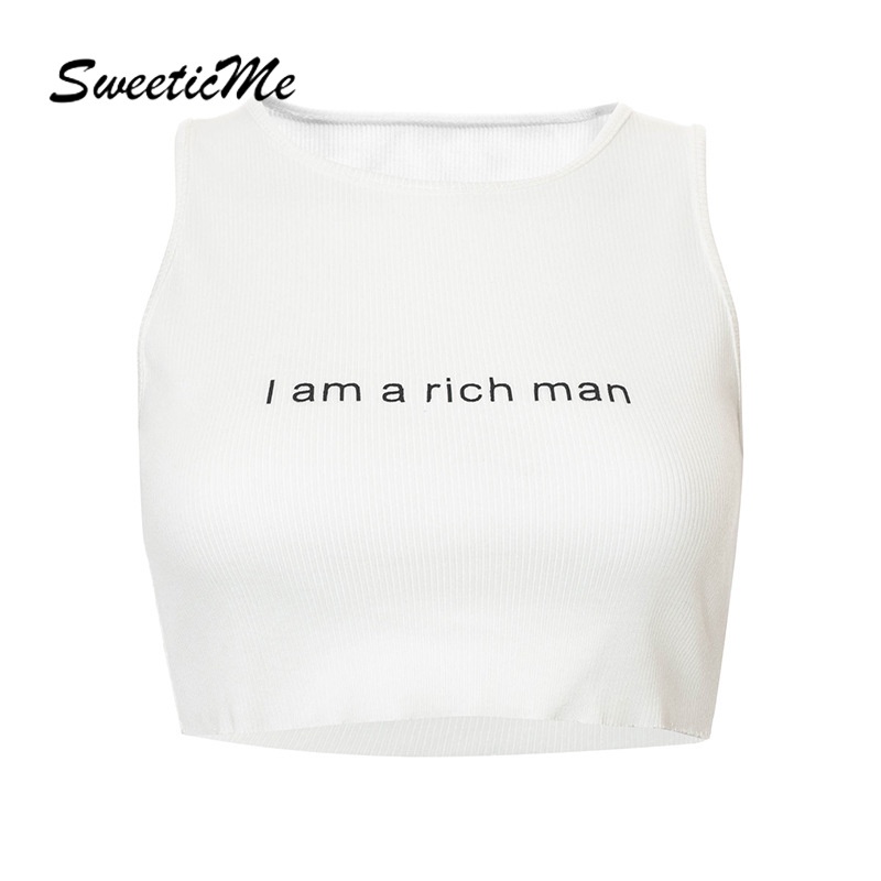 Áo Không Tay Sweeticme In Chữ Gợi Cảm 2021