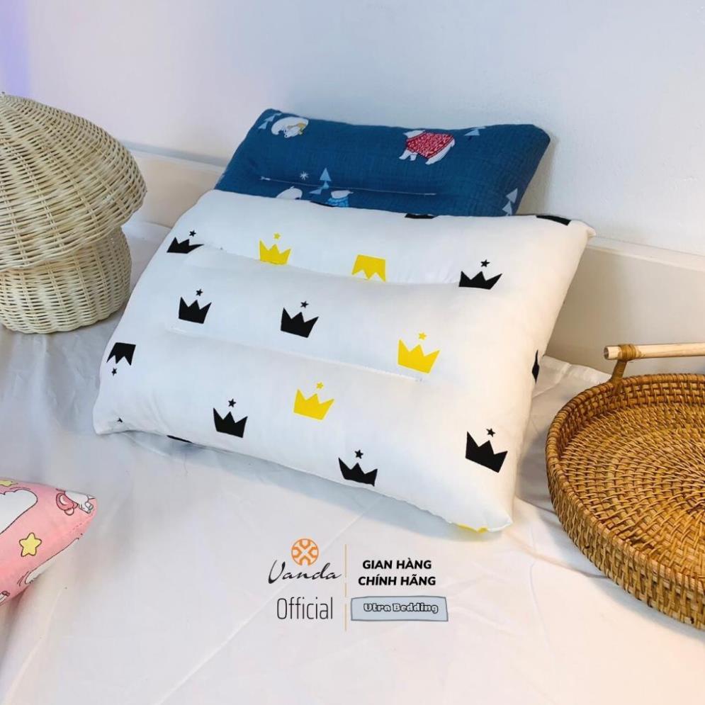 Gối đầu cho bé, gối massage VANDA họa tiết dễ thương nghộ nghĩnh thiết kế có rãnh thoáng khí