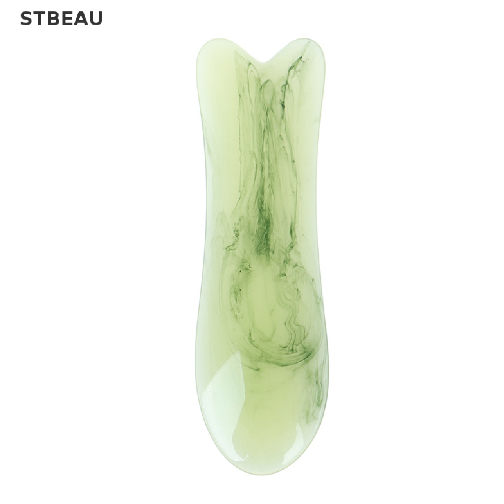 [Cxsteau] Tấm Nhựa Resin Màu Xanh Lá Cây Gua Sha Mát Xa Mặt Và Cơ Thể Chăm Sóc Sức Khỏe