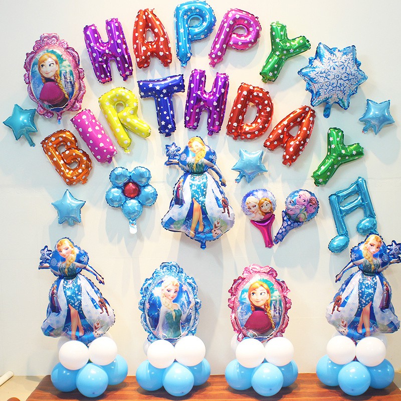 Combo Bóng Sinh Nhật Chủ đề Công chúa Cho Bé Gái