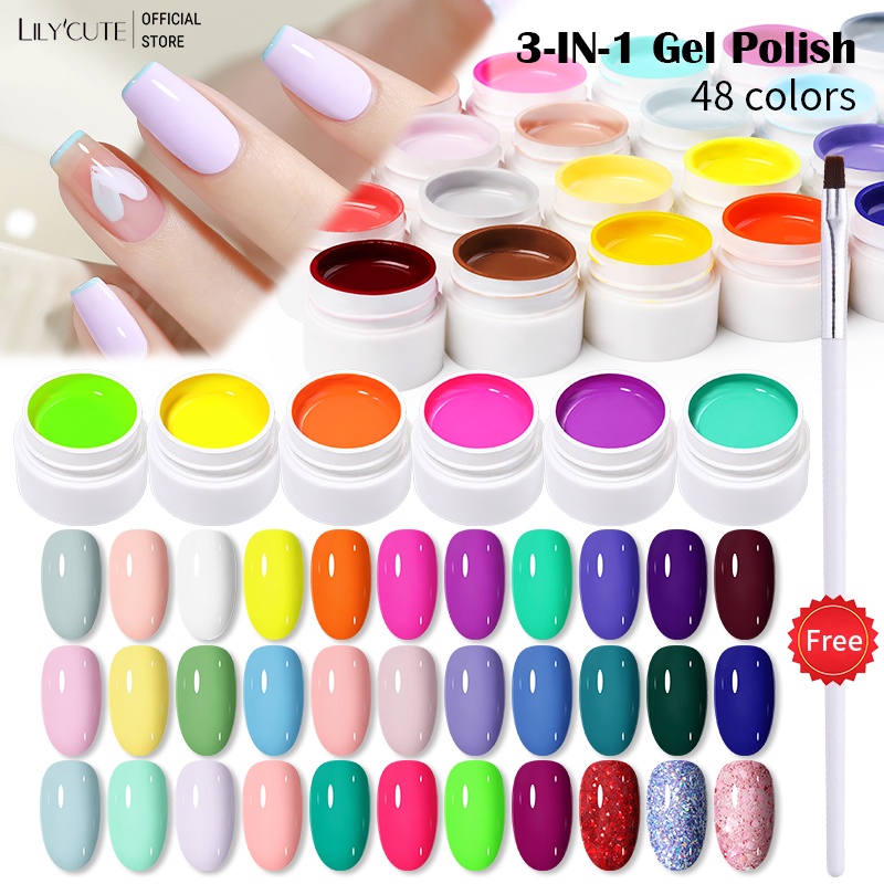 Sơn Móng Tay Gel UV 8ML Họa Tiết Hoa Lily Dễ Thương