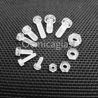 Ốc mica, ốc PC, bu lông mica vặn vít trong suốt