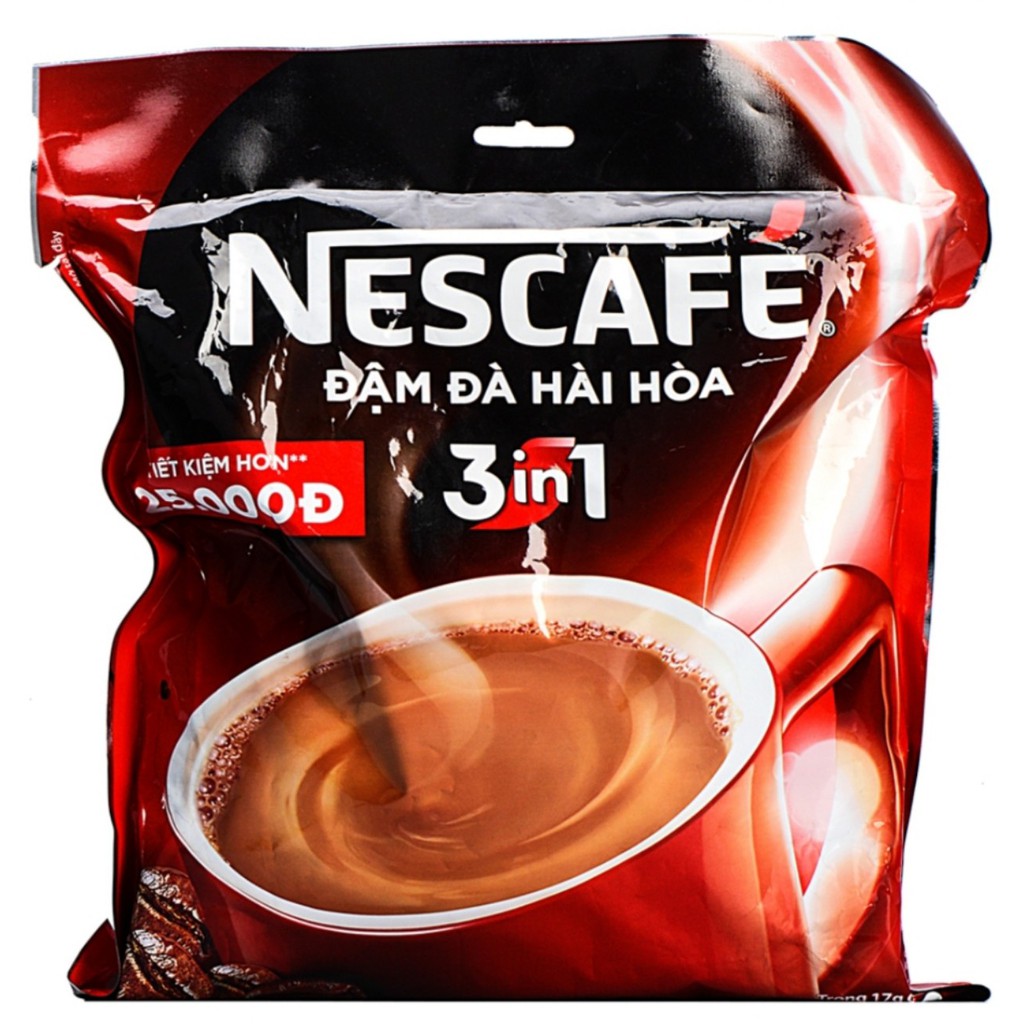 Cà Phê Hòa Tan 3 Trong 1 Đậm Đà, Đậm vị Nescafé 46 Gói X 17G/Vị Cà Phê Vị Sữa 25 Gói x 24G