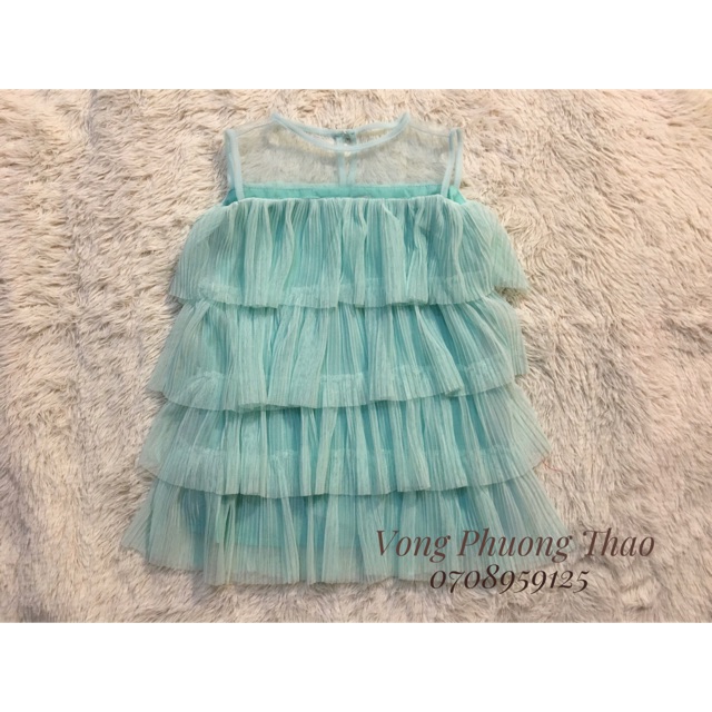 Đầm tầng xếp li cho bé