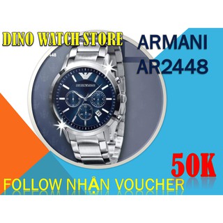 Đồng hồ nam armani ar2448 mặt xanh - dây thép - 42mm