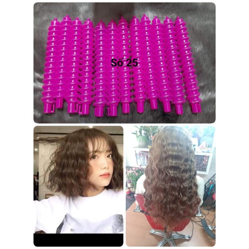 Com bo 24 cây trục uốn sóng nước, dễ dàng tạo kiểu sóng nước, sử dụng trong kĩ thuật uốn xoăn lạnh