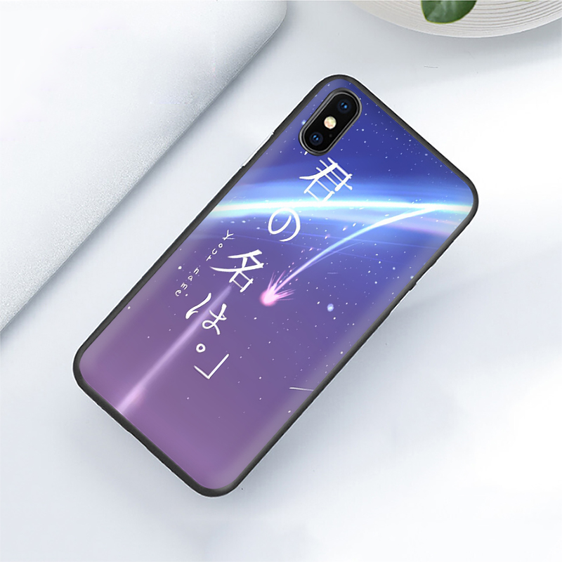 Ốp Điện Thoại Silicon Mềm Hình Anime Your Name Xa205 Cho Iphone 11 12 Pro Mini Xs Max X Xr