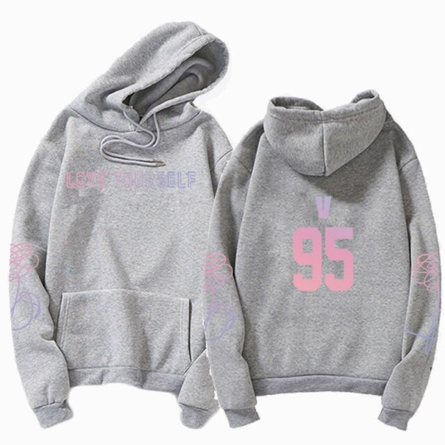 Áo Hoodie nỉ V BTS hoody dài tay áo nỉ thu đông có mũ