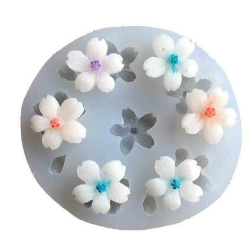Khuôn Silicone Hình Bông Hoa Nhỏ Làm Trang Sức Thủ Công